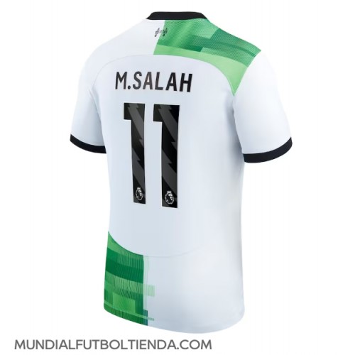 Camiseta Liverpool Mohamed Salah #11 Segunda Equipación Replica 2023-24 mangas cortas
